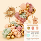 HULIANFU Macaron Pink Balloon Garland Arch Kit Wedding Birthday Party Decoration Kids Globos Rose Gold Confetti Latex Ballon Baby Shower