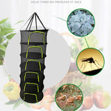 HULIANFU Layers Drying Net for Herbs Hanging Basket Folding Dry Rack Herb Drying Net Dryer Bag Mesh For Flowers Buds Plants Organizer