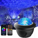 HULIANFU LED Star Galaxy Projector Starry Sky Night Light Built-in Bluetooth-Speaker For Home Bedroom Decoration Kids Valentine  Daygift