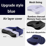 HULIANFU Memory Foam Seat Cushion Orthopedic Pillow Office Chair Cushion Lumbar Cushions Car Seat Butt Hemorrhoid Coccyx Vertebra Sets