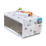 HULIANFU Waterproof 1pcs Grease Proofing Storage Bag Kitchen Accessories Double Pockets  Dust Covers Microwave Cover Microwave Oven Hood
