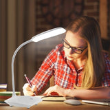 HULIANFU LED Table Lamp USB Rechargeable Dimmable Desk Reading Light Foldable Rotatable Touch Switch Study Work Bedroom Table Lamps