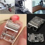 HULIANFU Low Shank Roller Presser Foot For Snap Singer Brother Janome Sewing Machine DIY Apparel Sewing Accessories Fabric Leather NEW