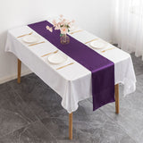 HULIANFU Table Runner Satin Shiny Colour Wedding Decoration Hotel Birthday Party Show Banquet Table Runner