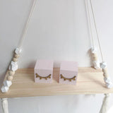HULIANFU Nordic Nursery &amp; Kids Decor Tassels Storage Shelf Rack Wall Hanging Wood Toys Model Baby Kid Room Furnish Artic Home Decoration