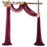 HULIANFU Wedding Arch Chiffon Drapes Photography Background Decorations Wedding Home Garden Party Decor Pendant Wall Decoration 70*550Cm