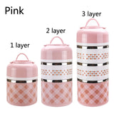 HULIANFU Portable Stainless Steel Thermal Lunch Box for Food Office Lunchbox Bento Boxs Thermos Lunch Box Food Container with Lunch Bag