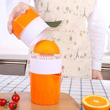 HULIANFU Portable Manual Citrus Juicer for Orange Lemon Fruit Squeezer Child Outdoor Potable Juicer Machine 300ML Orange Juice Cup