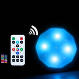 HULIANFU LED Under Cabinet Lighing Rechargeable Puck Light Closet Lights With Remote Counter Bookshelf Portable Round RGB Night Light