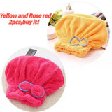 HULIANFU Shower Cap Microfibre Quick Hair Drying Bath Towel Spa Bowknot Wrap Towel Cap Bathroom Accessories Bonnets for Women Designer