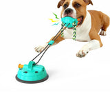 HULIANFU Suction Cup Dog Toy Molar Interactive Dog Toy Dog Rope Toy For Aggressive Chewers Squeaking Sound Tug Of War Function Teeth