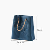 HULIANFU Nordic Creative Shopping Basket ceramic Vase Bag Decoration Simple Dried Flower Arrangement Vase Table Decoration