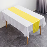 HULIANFU Table Runner Satin Shiny Colour Wedding Decoration Hotel Birthday Party Show Banquet Table Runner