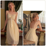 hulianfu Mesh Cloth Suspender Nightdress Long Sweet Pajamas Princess Sleepwear Sexy Ladies Chest Cushion Halter Women Home Service