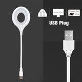 HULIANFU LED Desk Lamp Portable Night Light Lamp Freely Foldable Table Lamp USB LED Luminaria De Mesa Super Bright Ring Lights Non Strobe
