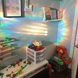HULIANFU Sun Catcher Wall Stickers Rainbow Window Mirror Sticker Bedroom Decoration Window Decal for Home Decor Rainbow Maker