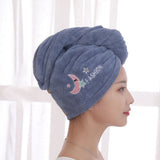 HULIANFU Women Girl  Microfiber Shower Towel Quick Hair Drying Cap Soft Bath Hats Skin Friendly Water Absorption Bathroom Hooded Towels