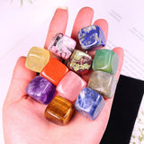 HULIANFU Raw Crystal Natural Stone Ice Tartar Mold Cube Reiki Healing Quartz Home Decoration Collection Gift Whiskey Crushed Chakra Jade