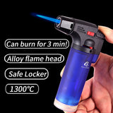 HULIANFU Plastic 1 Jet Cigar Lighter Gas Fire Starter 1300C Blue Flame Spray Gun Butane Torch Lighters Gadgets 1 PC Color Random Color