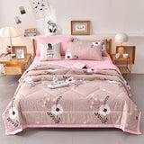HULIANFU PEIDUO Simple Modern Air Condition Thin Blanket Summer Quilt Cotton Fluffy Plaid Blanket On The Bed Comfortable Comforter