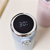 HULIANFU Thermos Water Bottle Coffee Mug Cute Stainless Steel Tumbler Cup with Temperature Display