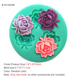 HULIANFU New Mini Flowers Series Silicone Mold DIY Handmade Fondant Cake Baking Chocolate Sugar Cake Tool Resin Polymer Clay Making Mould