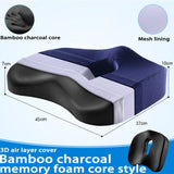HULIANFU Memory Foam Seat Cushion Orthopedic Pillow Coccyx Office Chair Cushion Car Seat Pillow Wheelchair Massage Vertebrae Seat Pad