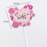 HULIANFU New Back Silk Gauze Skirt Happy Mothers Day Cake Topper Girl Birthday Cake Decoration Party Supplies Cake Decorating Tools
