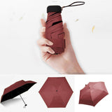 HULIANFU Umbrella Sun Rain Women Flat Lightweight Umbrella Parasol Folding Sun Umbrella Mini Umbrella Small Size Easily Store Parasol