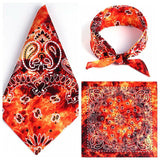HULIANFU Tie Dye Bandana Cotton Paisley Bandanas Headbands Cowboy Handkerchiefs for Men and Women Colorful Hip-Hop Cycling Outdoor