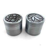 HULIANFU Metal Leaf Weed Grinder 3/4 Layer Mesh Screen Pollen Catcher Smoke Herb Herbal Spice 40mm 1.57 inch Mini Grinder Smoking