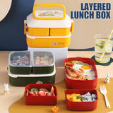 HULIANFU Kawaii Portable Lunch Box For Girls School Kids Plastic Picnic Bento Box Microwave Food Box With Compartments Storage Containers