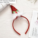 HULIANFU 2023 LuanQI Christmas Headbands for Children Adult Hair Band Red Christmas Santa Claus Snowman Antlers Headband Xmas Decoration Gifts