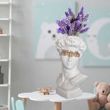 HULIANFU W&amp;G Nordic Vase Home Decor Vase Creative Human Head Portrait Flower Vases Room Decoration Resin David Flower Vase Room Decor