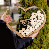 HULIANFU Wedding Guest Book Wedding Guestbook Wedding Drop Box Guestbook Hearts Wedding Guest Book Alternative Transparent Guest Book Wed