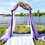 HULIANFU Wedding Arch Chiffon Drapes Photography Background Decorations Wedding Home Garden Party Decor Pendant Wall Decoration 70*550Cm