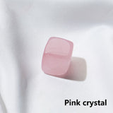 HULIANFU Raw Crystal Natural Stone Ice Tartar Mold Cube Reiki Healing Quartz Home Decoration Collection Gift Whiskey Crushed Chakra Jade