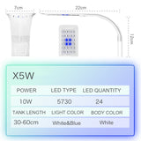 HULIANFU Super Slim LED Aquarium Light Lighting plants Grow Light 5W/10W/15W Aquatic Plant Lighting Waterproof Clip-on Lamp For Fish Tank