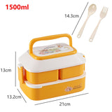 HULIANFU Kawaii Portable Lunch Box For Girls School Kids Plastic Picnic Bento Box Microwave Food Box With Compartments Storage Containers