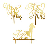 HULIANFU MR&amp;MRS Acrylic Wedding &amp; Engagement Cake Topper Lover Valentine  Day Baking Decoration You&amp;me Anniversary Cake Party Favors
