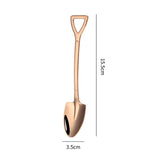 HULIANFU Shovel Spoon Stainless Steel Teaspoon For Coffee Spoon Fruit Ice Cream Dessert Scoop Kitchen Accessories Wedding Christmas Gift