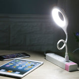 HULIANFU LED Desk Lamp Portable Night Light Lamp Freely Foldable Table Lamp USB LED Luminaria De Mesa Super Bright Ring Lights Non Strobe