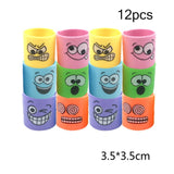 HULIANFU Rainbow Magic Spring, 10Pcs Colorful Rainbow Neon Plastic Spring Toys, Party Supplies Boys Girls Easter, Halloween Gift Toys