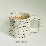 HULIANFU Korean Style Fatty Mug Design Splash Ink Ceramic Cup Spot Mugs Simple Coffee Mug Couple Cups  Coffee Mugs Tea Drinkware