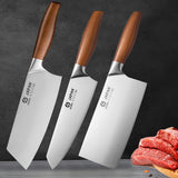 HULIANFU Kitchen Knives Set Stainless Steel Meat Chopping Cleaver Fish Vegetables Slicing Butcher Knife Japanese Chef Knife with Gift Box