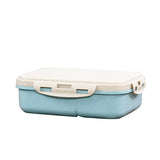 HULIANFU Wheat Straw Lunch Box Microwavable Tableware Students Adult Multi Grids Lunch Boxes Insulation Keep Fresh Leakproof Storage Box