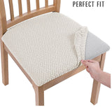 HULIANFU Removable Dining Chair Seat Cover Jacquard Dining Chair Covers Stretch Seat Cushion Slipcover for Dining Room Kitchen Chairs