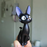 HULIANFU Lovely Cartoon Big Black Cat White Cat Model Figurines Decoration Desk Decor DIY Crafts Garden Home Office Ornament Miniatures