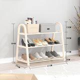 HULIANFU Shoe rack creative light luxury wind dust-proof storage shoe rack dormitory stainless steel