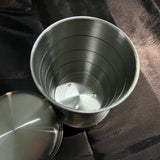 HULIANFU Portable Stainless Steel  Coffee Mug Foldable Cup 75ml/150ml/250ml Outdoor Travel Collapsible Telescopic  Hiking Camping Water